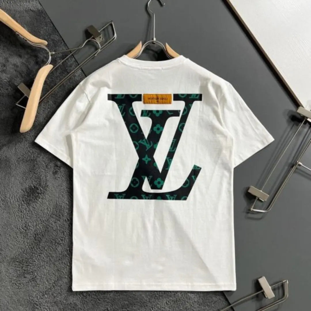 Camiseta LОUІS VUІTTON Estampa de Logo LV Branca