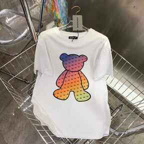 Camiseta Balenciaga Estampa do Urso RelaxedVibes - Branca