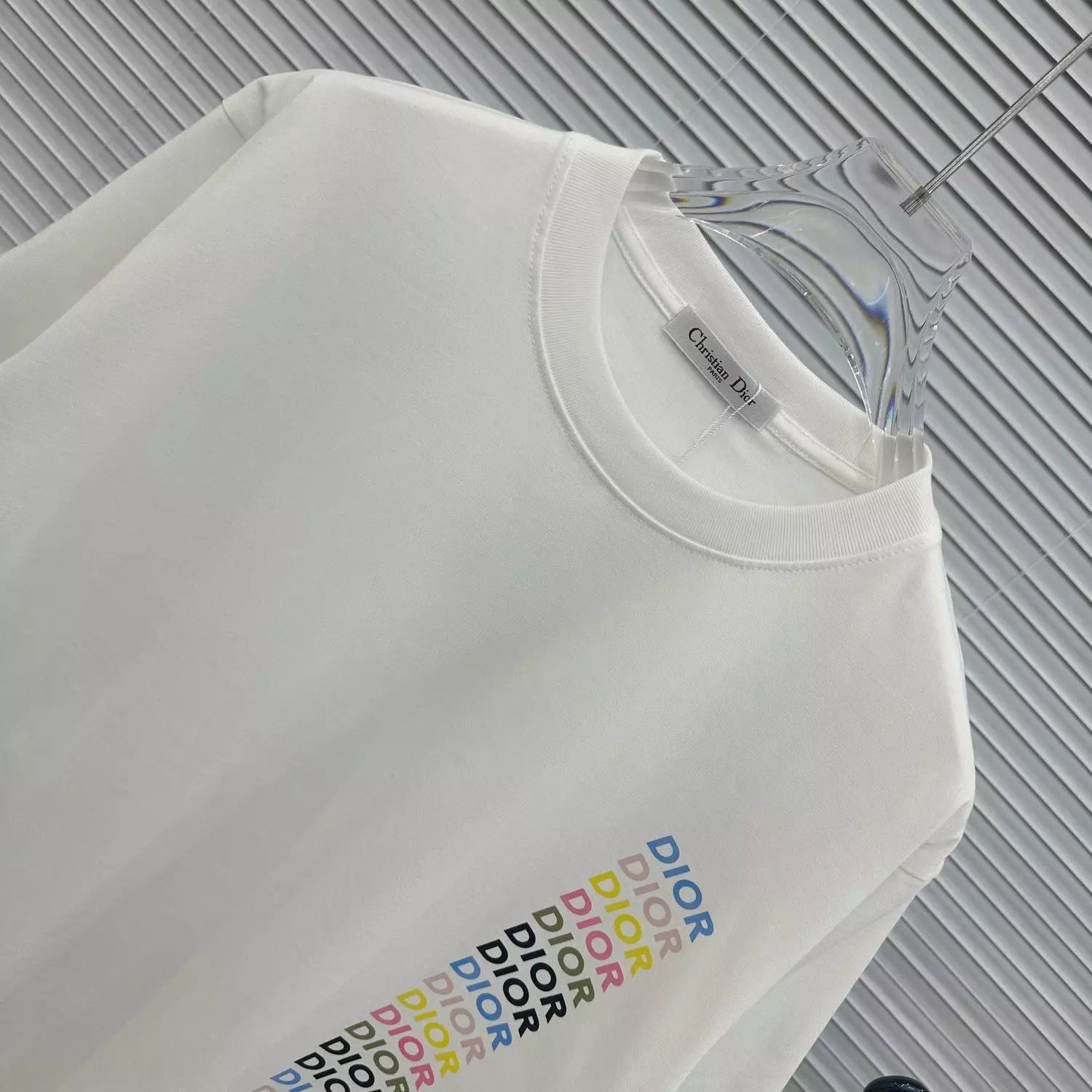 Camiseta CHRISTIAN DIOR Multi Color Logo Branco