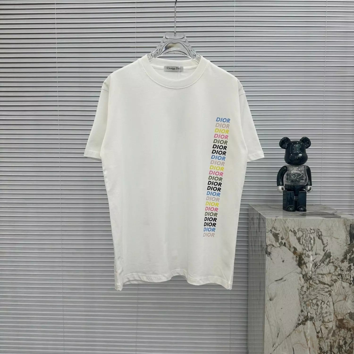 Camiseta CHRISTIAN DIOR Multi Color Logo Branco