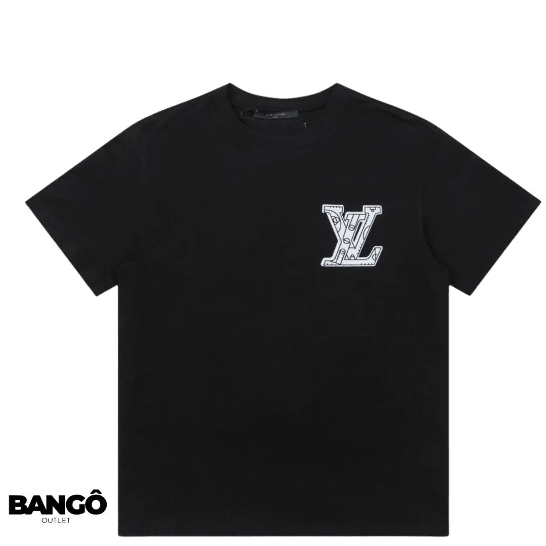 Camiseta Louis Vuitton Logo LV - Preto