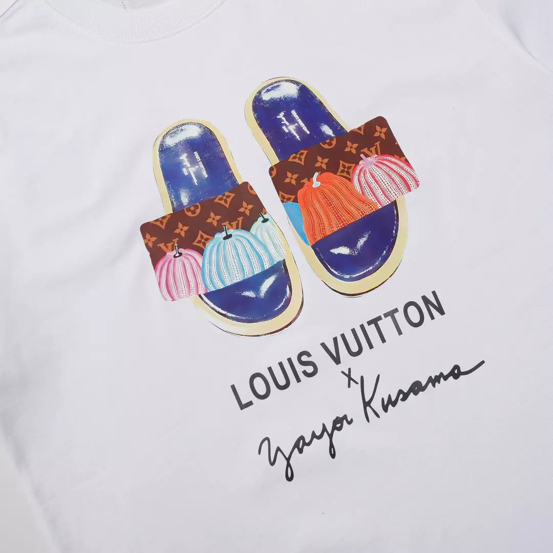 Camiseta Chinelo Louis Vuitton X Yayoi Kusama - Branco