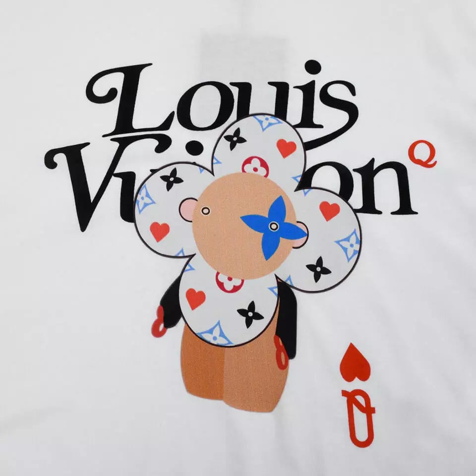 Camiseta Oversized LV Estampa Nipes - Branco