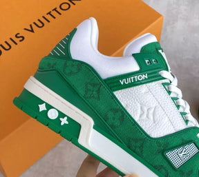 Louis Vuitton LV Trainer White Green