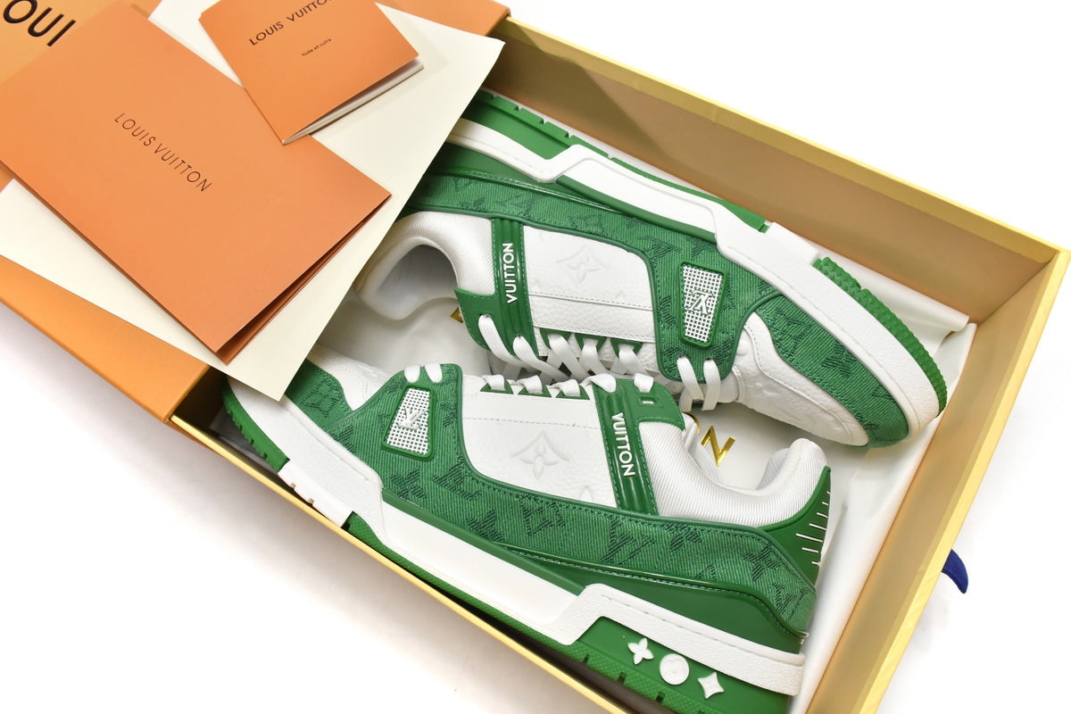 Louis Vuitton LV Trainer White Green