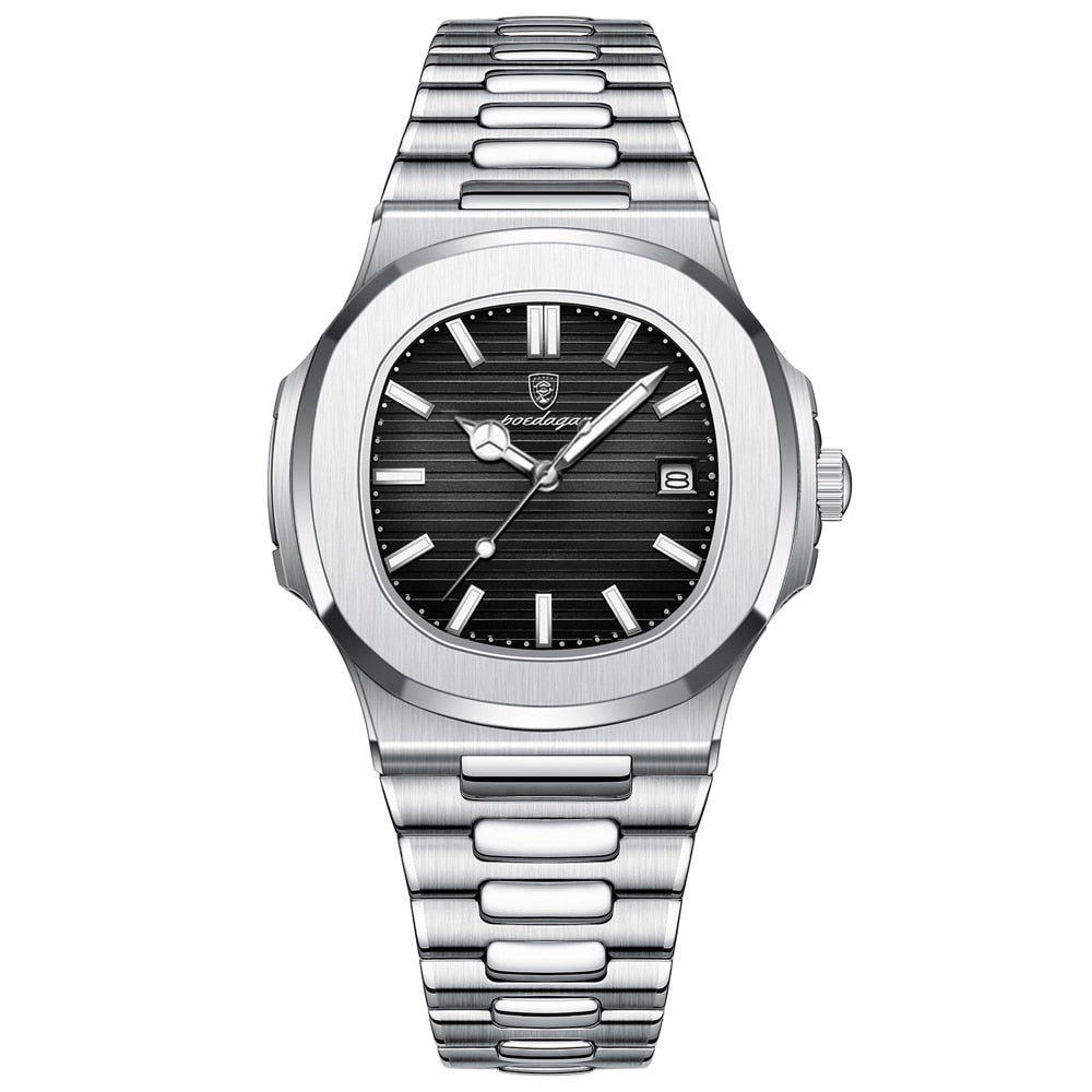 Relógio Bangô Elite France Silver Man 40mm | Pulseira Ajustável + Caixa exclusiva