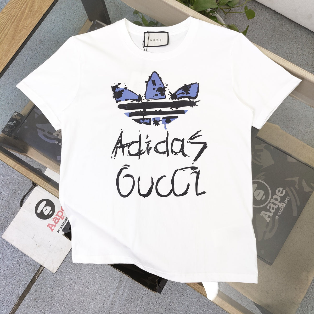 Camiseta Adidas/Gucci - Branco