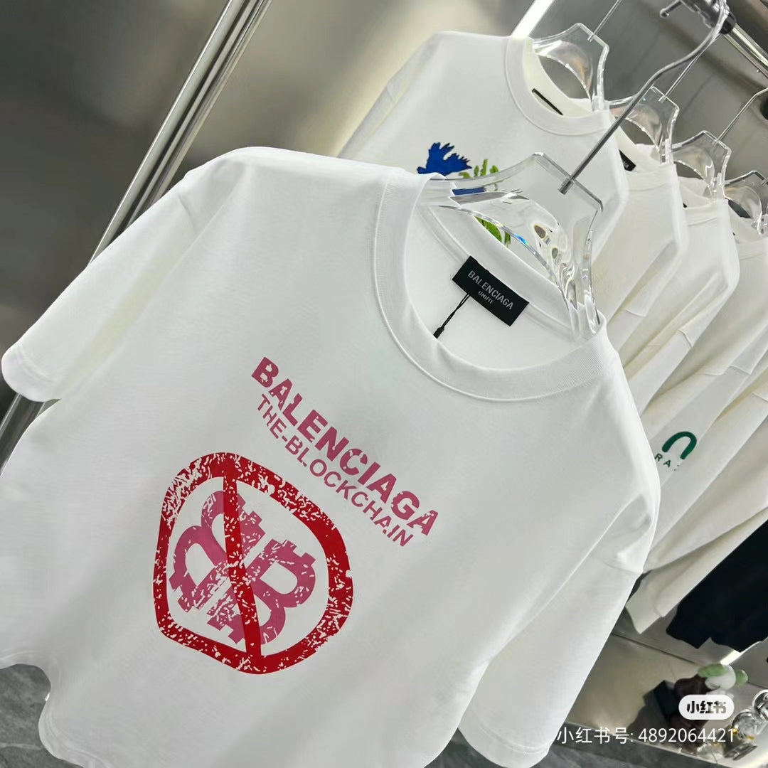 Camiseta Balenciaga The Blockchain - Branca