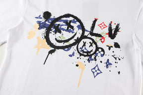 Camiseta Louis Graffiti - Edição Artística - Branco