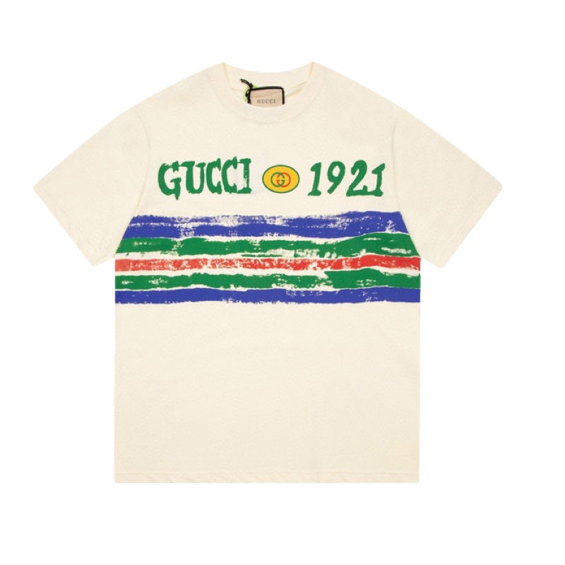 Camiseta Gucci Estampa 1921 - Bege