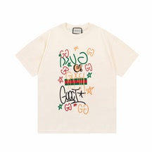 Camiseta Gucci Random Letter Printing Designer - Branco
