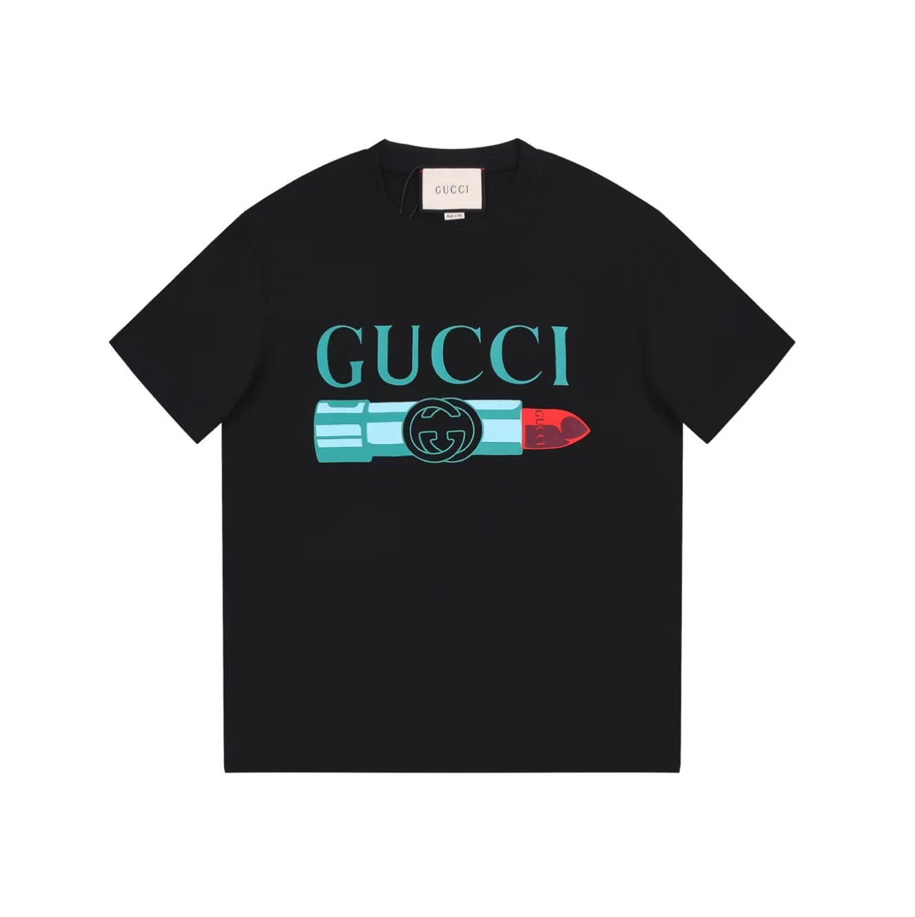 Camiseta Gucci Lipstick - Preto