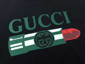 Camiseta Gucci Lipstick - Preto