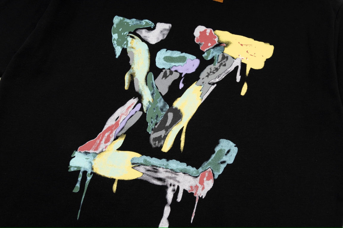 Camiseta Louis Vuitton Drip Art Preto