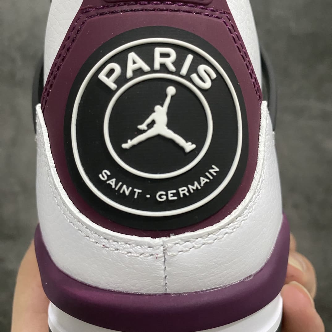 Air Jordan AJ4 PSG Bordeaux Grande Paris Branco Roxo