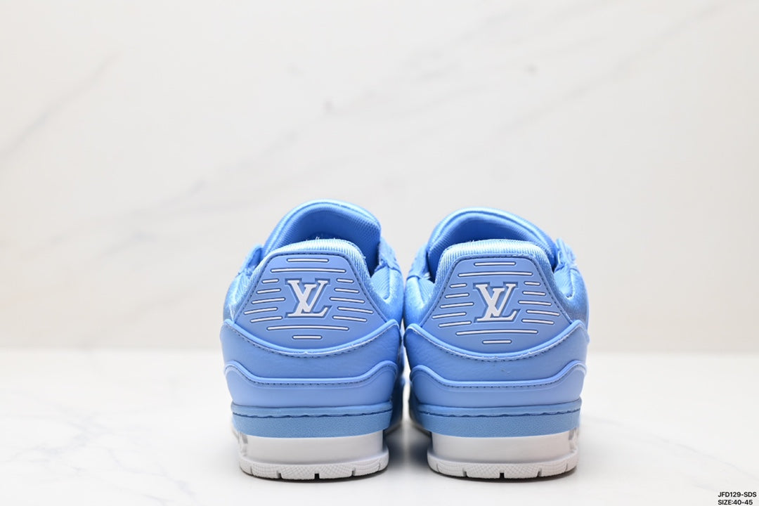 Louis Vuitton Trainer Blue Embossed Monogram