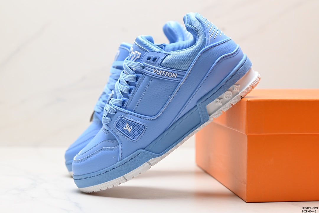 Louis Vuitton Trainer Blue Embossed Monogram