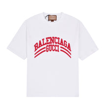 Camiseta logo Balenciaga X Gucci - Branco
