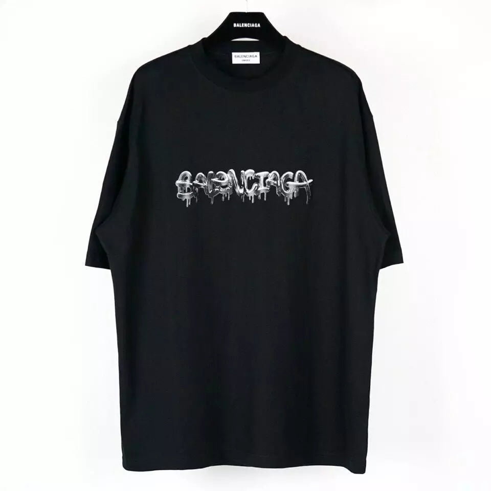 Camiseta Balenciaga com estampa grafitada - Preta