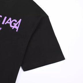 Camiseta Balenciaga x Gucci Estampa de Desenho Animado - Preta
