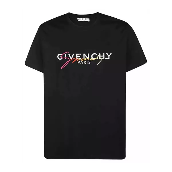 Camiseta GIVЕNСHY com Estampa de Logo Detalhe Colorido