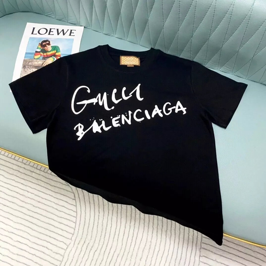 Camiseta Gucci x Balenciaga Graffit trends - Preta