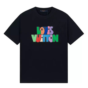 Camiseta LOUІS VUIТТON Logo En Relief Coloré - Preta