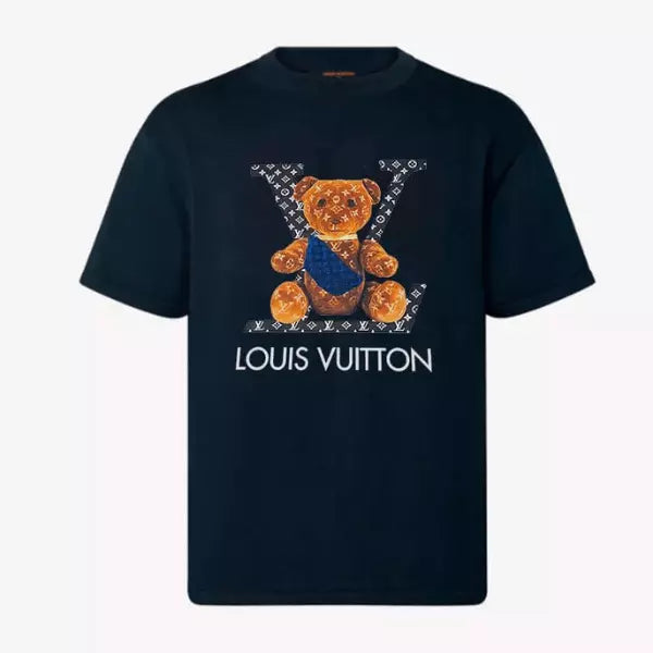 Camiseta LOUІS VUІTTON Estampa de Urso Preta (PRONTA ENTREGA)