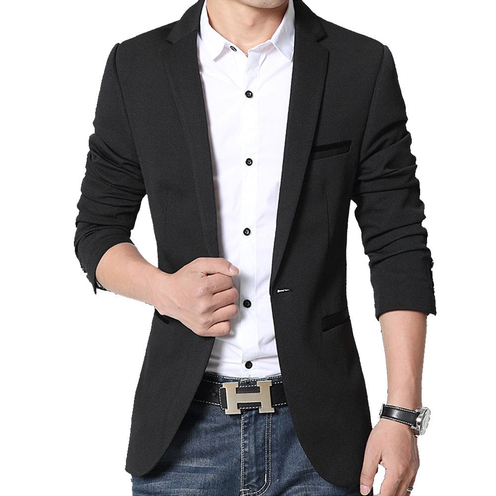 Blazer Masculino Liso - Preto